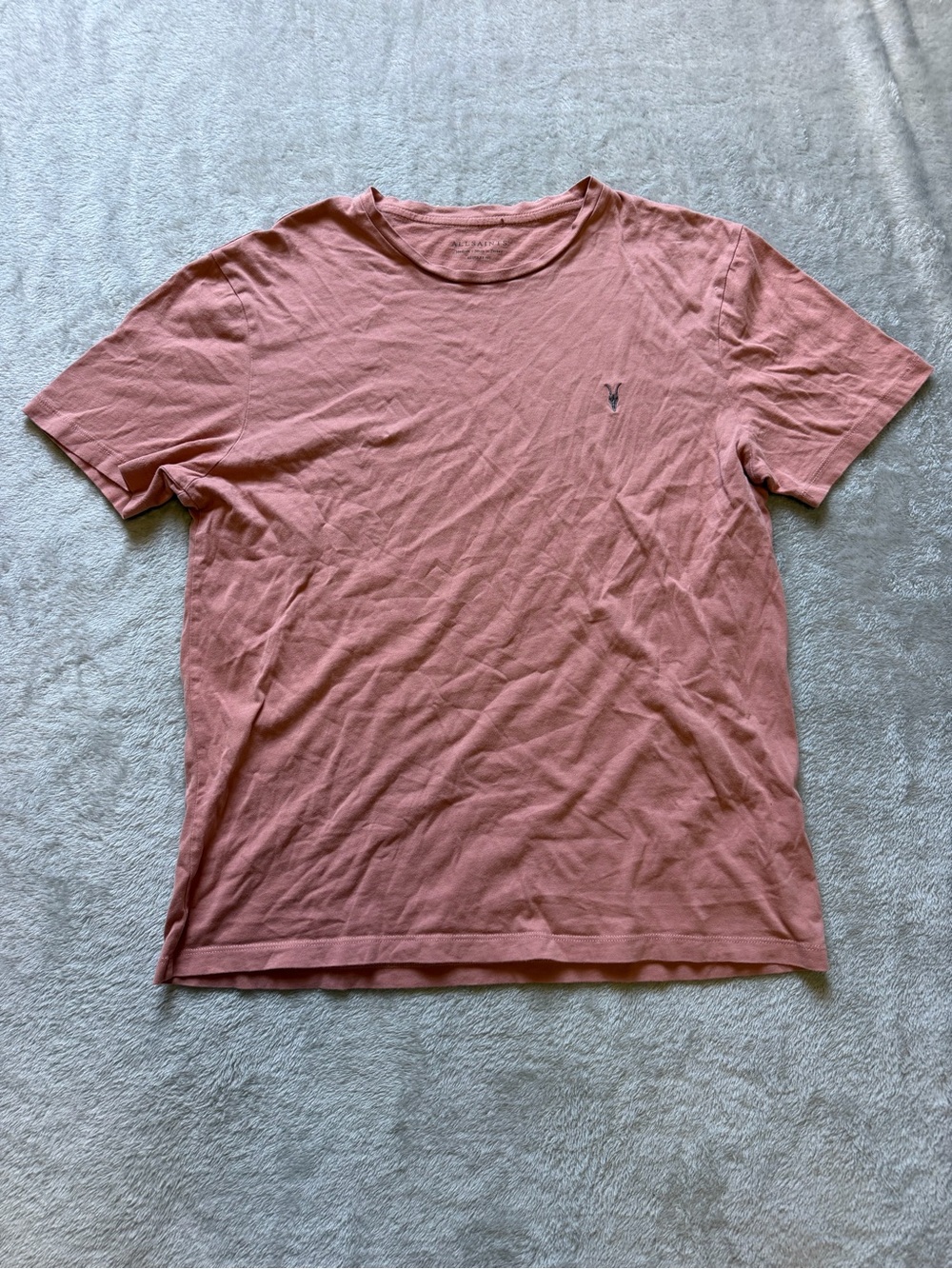 All Saints Men's Short-Sleeve Crew Tee - Rose Pink